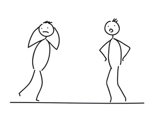 Streit, Streitgespräch, Disput, Auseinandersetzung, einen konflikt verbal lösen, verschiedene Meinungen haben, Vektor isoliert