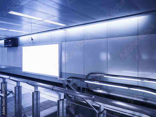 Download "Mockup Billboard light box sign display in Metro station ...