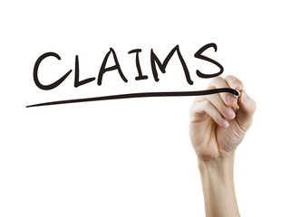 claims word written by hand
