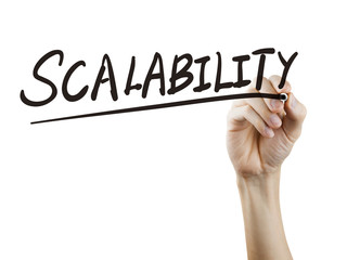 scalability word written by hand