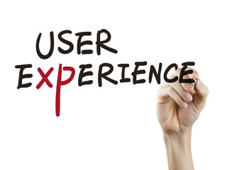 user experience words written by hand