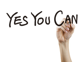 yes you can words written by hand