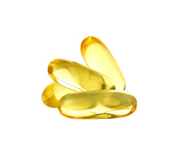 Fish oil isolated on white background