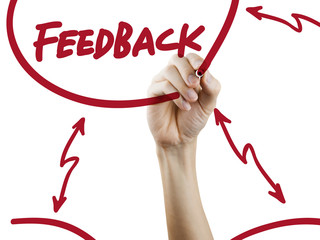 feedback word written by hand