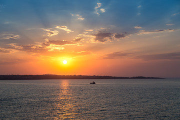 Fototapeta premium sea sky sunset
