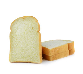 Toast bread slice isolated on white background
