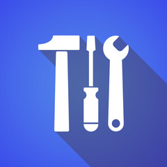 Long shadow tool set icon