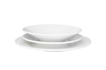 plates isolated on white background
