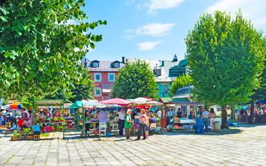 The market in Cetinje, Montenegro