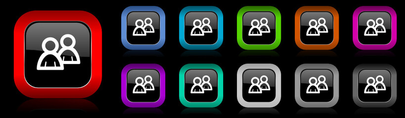 people vector icon set