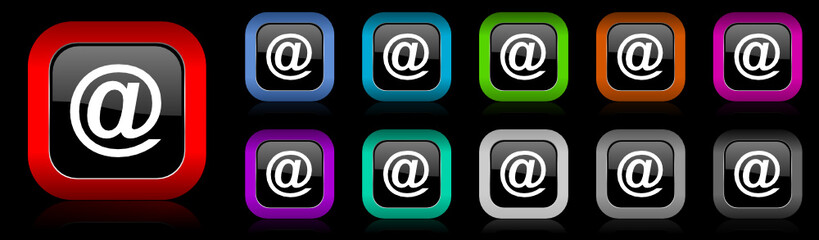 mail vector icon set