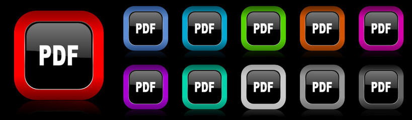 pdf vector icon set