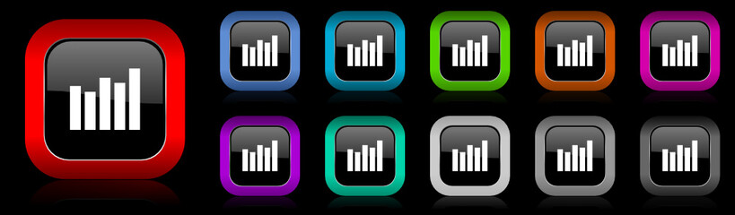 chart vector icon set