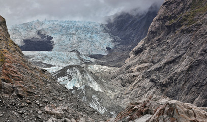 View over Franz Joseph glacier - Westland, New Zealand