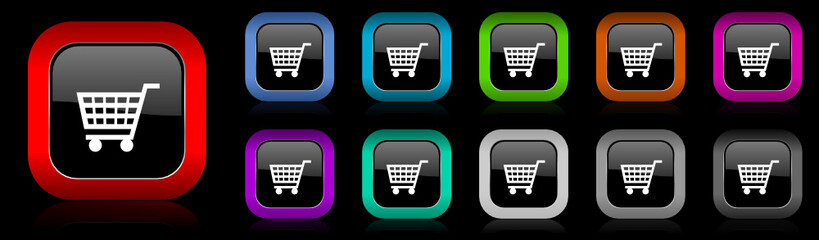 cart vector icon set
