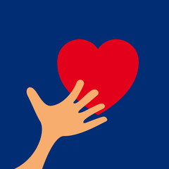 Vector illustration friends of the heart, flat design