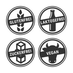 Icon Glutenfrei Laktosefrei Zuckerfrei Vegan