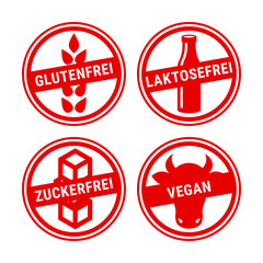 Icon Glutenfrei Laktosefrei Zuckerfrei Vegan