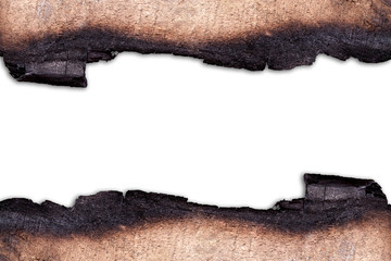 angebranntes Holz freigestellt