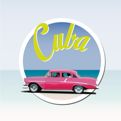 cuba vintage sticker