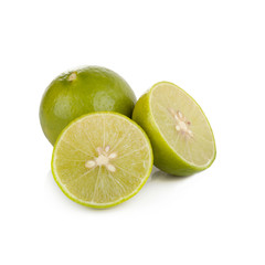 Fresh lime Isolated on white background