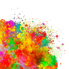 Abstract colorful splash watercolor background.