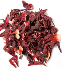 Hibiscus tea flowers macro