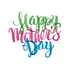 Happy Mothers's Day Watercolor Letteringl Background