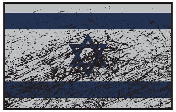 Israel Flag Grunged