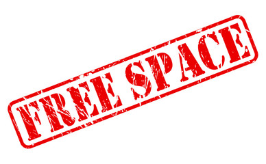 Free space red stamp text