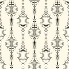 Seamless pattern with retro ornamental elements texture backgrou
