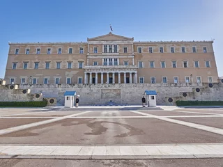 Gordijnen Athens, Greece, the parliament on Syntagma square © Dimitrios