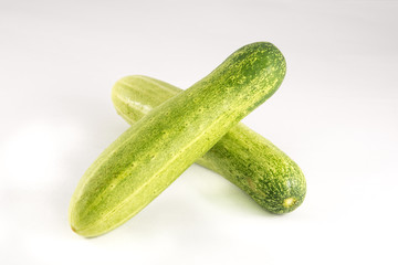 fresh cucumbers isolated on white