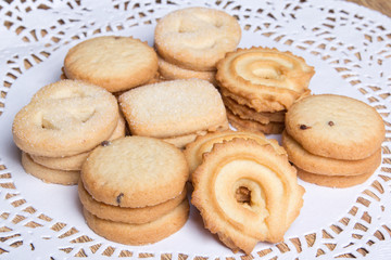 close up of sugar cookies on the table