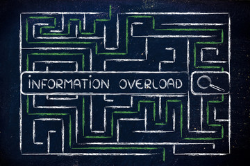 information and data overload, maze and search engine bar