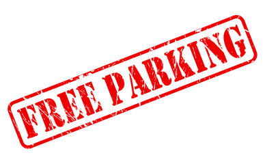 Free parking red stamp text
