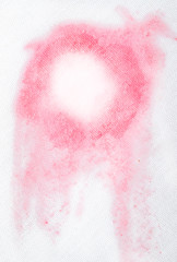 Fototapeta premium raspberry jam stains on white cloth