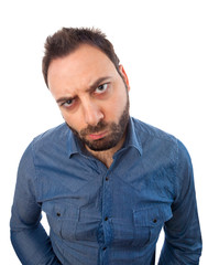 Fototapeta premium Young man with angry expression.