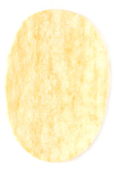 potato chips on white background