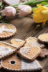 gingerbread heart-shaped