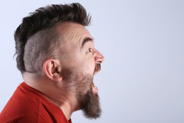 Obraz premium portrait of a man with a mohawk