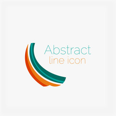 Clean elegant circle shaped abstract geometric logo. Universal