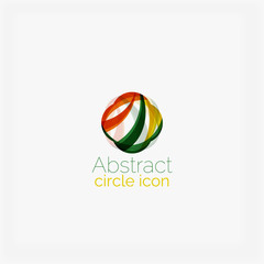 Clean elegant circle shaped abstract geometric logo. Universal