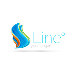 Abstract wave line logo