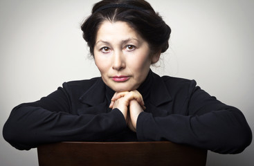 Portrait of senior woman asian appearance