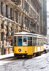 Fototapeta na wymiar Milan tram