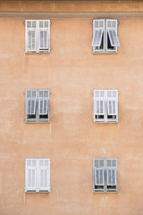 Fototapeta na wymiar old building with six windows