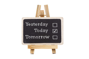 Chalk drawing - Yesterday, today and tomorrow