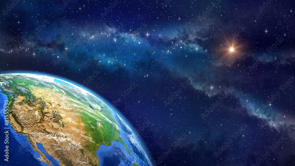 Canvas Prints planet earth in outer space