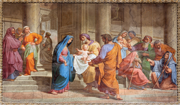 Fototapeta Rome - Presentation in Temple - in Basilica di Sant Agostino